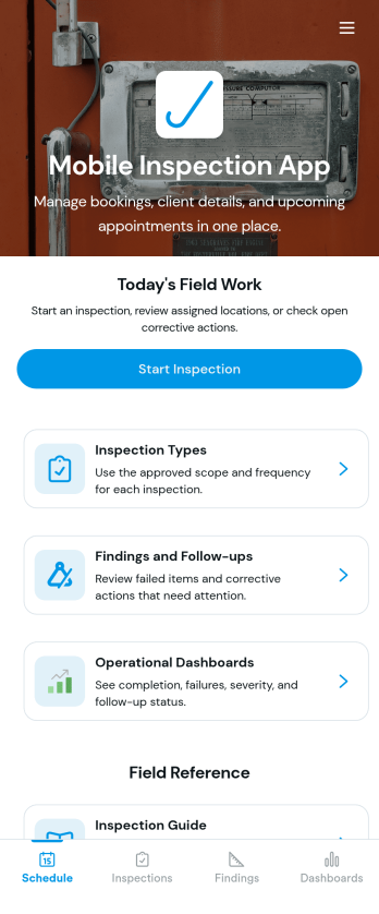 Custom Mobile Inspection App