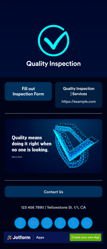 Mobile Inspection App Template