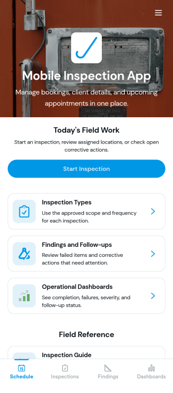 Mobile Inspection App Template