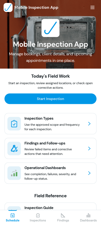 Custom Mobile Inspection App