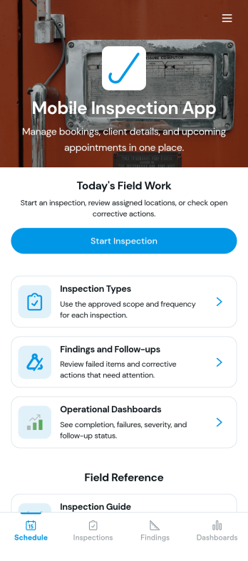 Mobile Inspection App Template