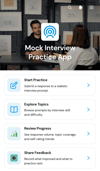 Mock Interview Practice App Template