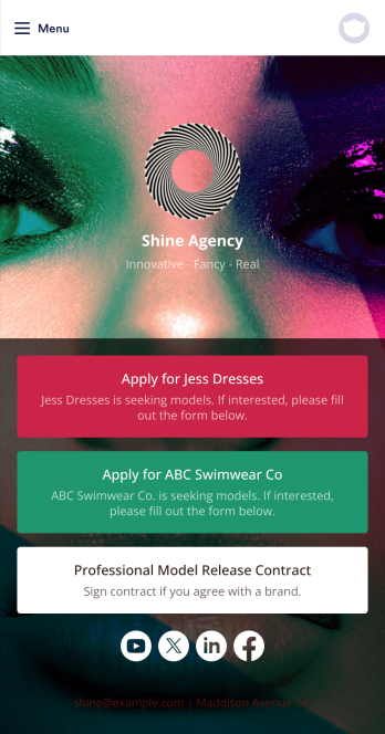 Model Release App Template