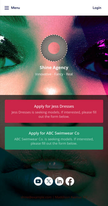 Model Release App Template