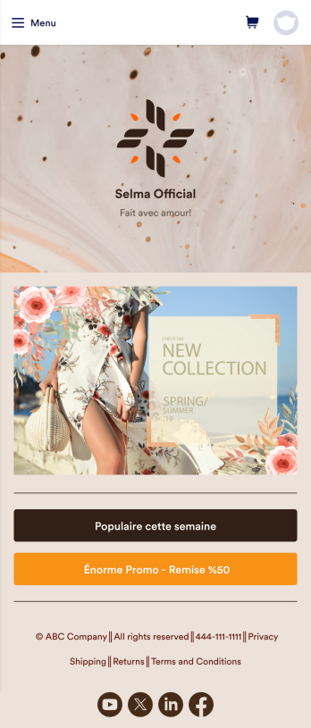 Modèle d'application de e-commerce Template