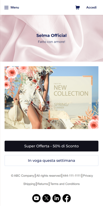 Modello di app per e-commerce