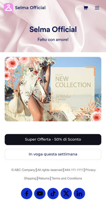 Modello di app per e-commerce