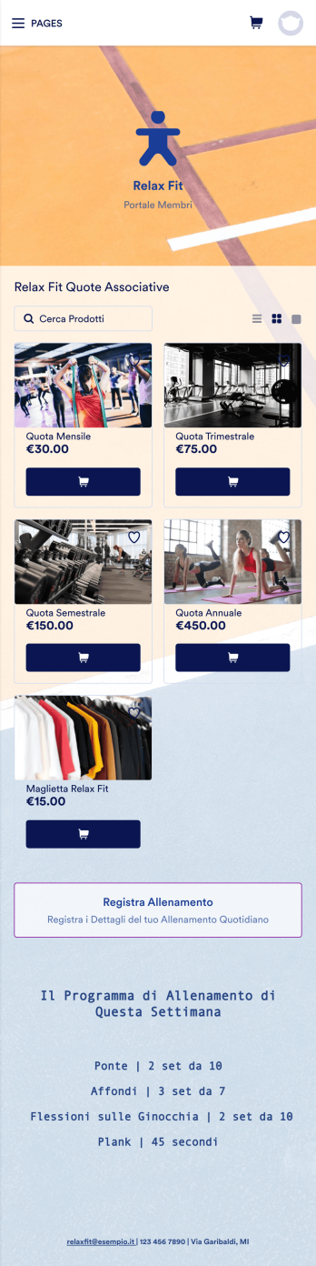 Modello di App per Fitness Template