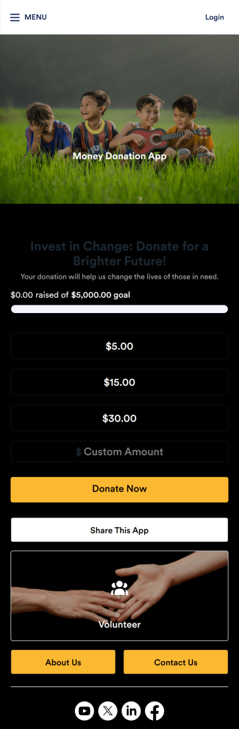 Money Donation App Template