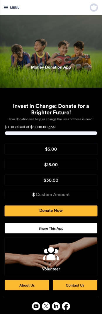 Money Donation App Template