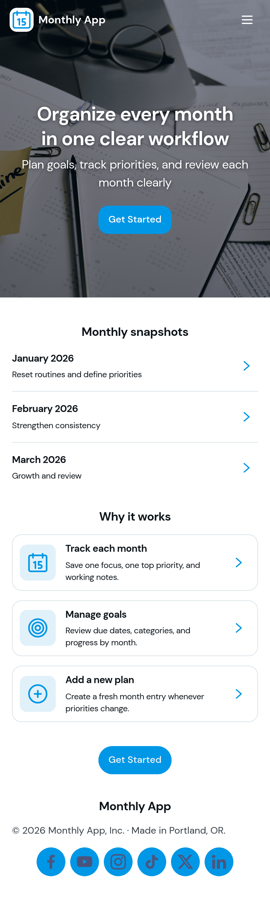 Monthly App Template | Jotform