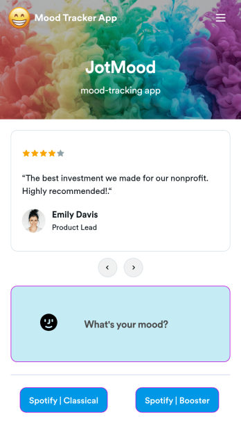 Mood Tracker App Template