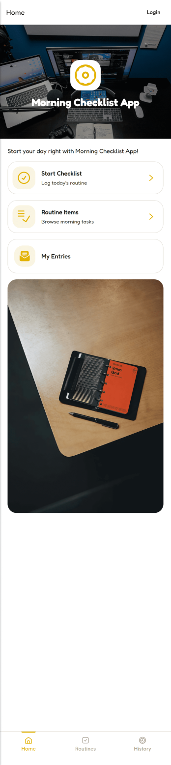 Morning Checklist App Template