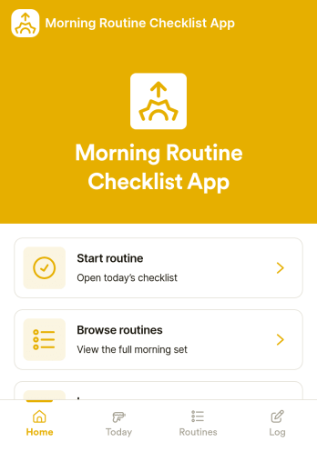 Morning Routine Checklist App Template