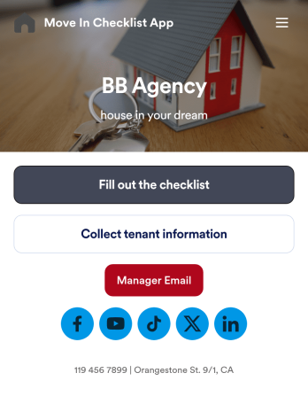 Move In Checklist App Template