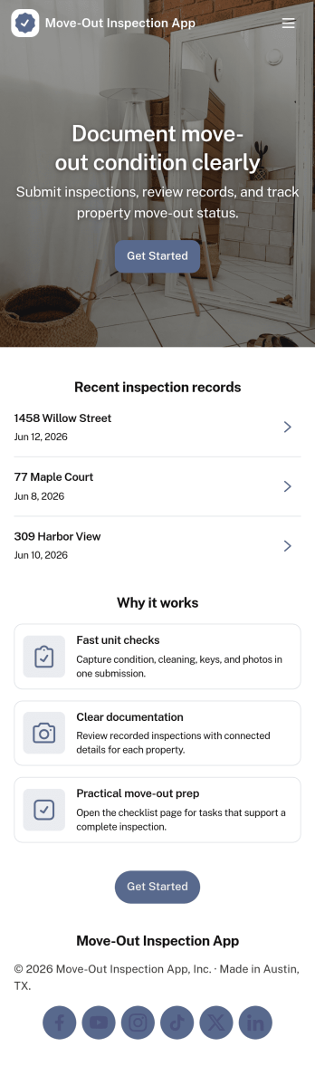 Move-Out Inspection App Template