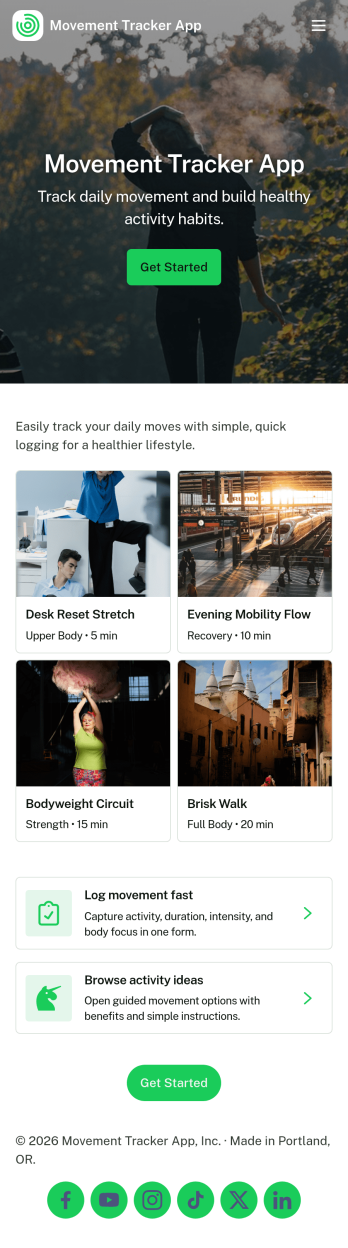 Movement Tracker App Template