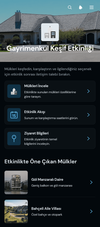 Mülk Keşif Etkinliği Uygulama Șablonu