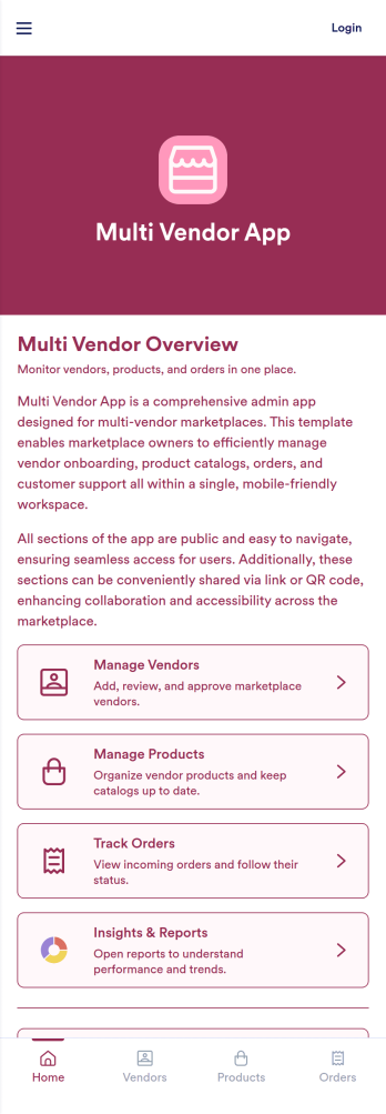 Multi Vendor App Template