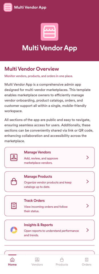 Multi Vendor App Template