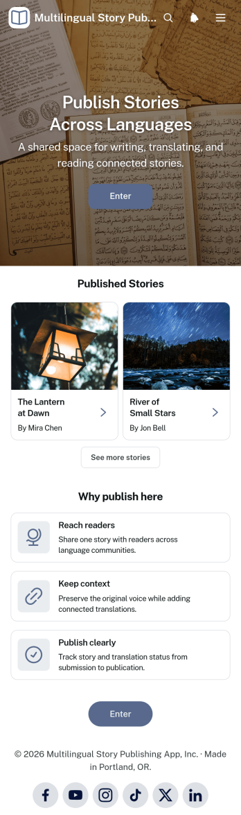 Multilingual Story Publishing App Template