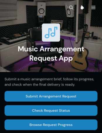 Music Arrangement Request App Template