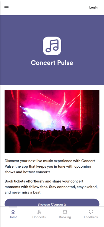 Music Concert App Template