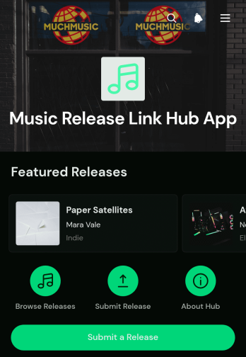 Music Release Link Hub App Template