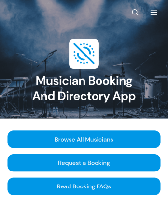Musician Booking And Directory App Template
