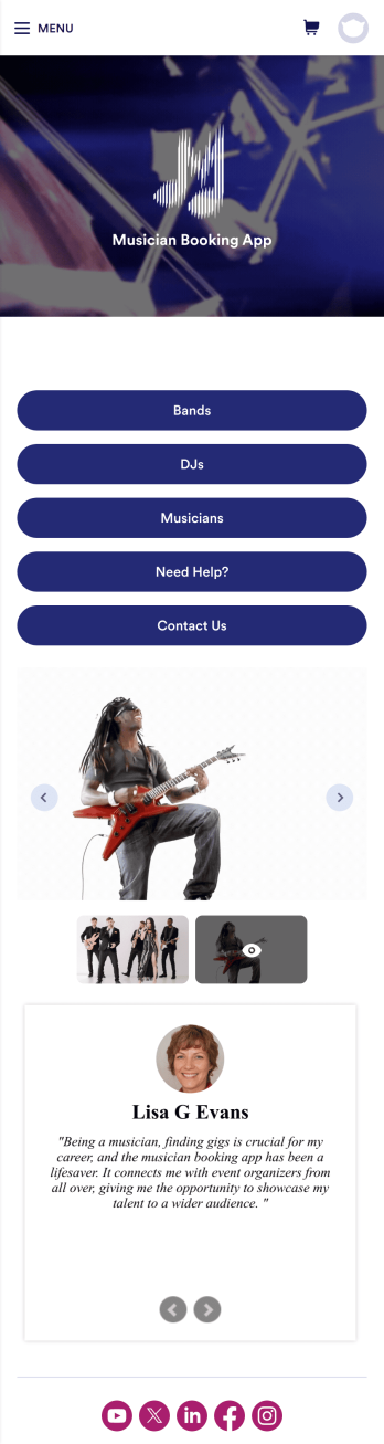 Musician Booking App Template