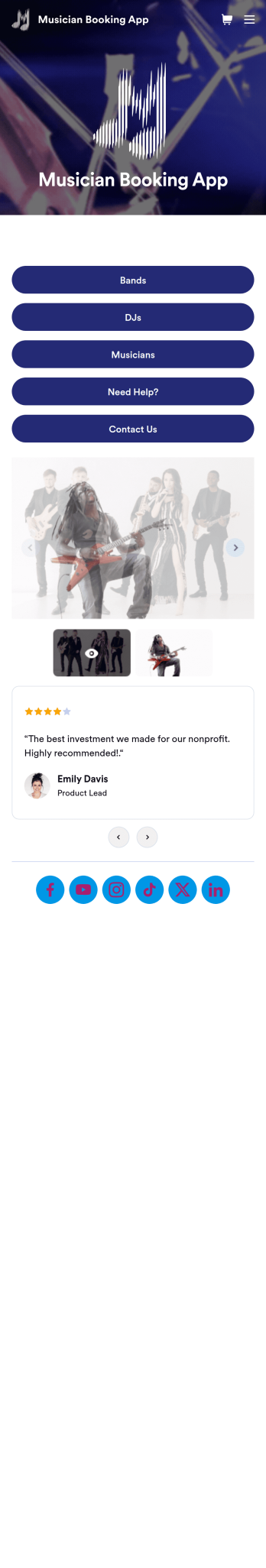 Musician Booking App Template