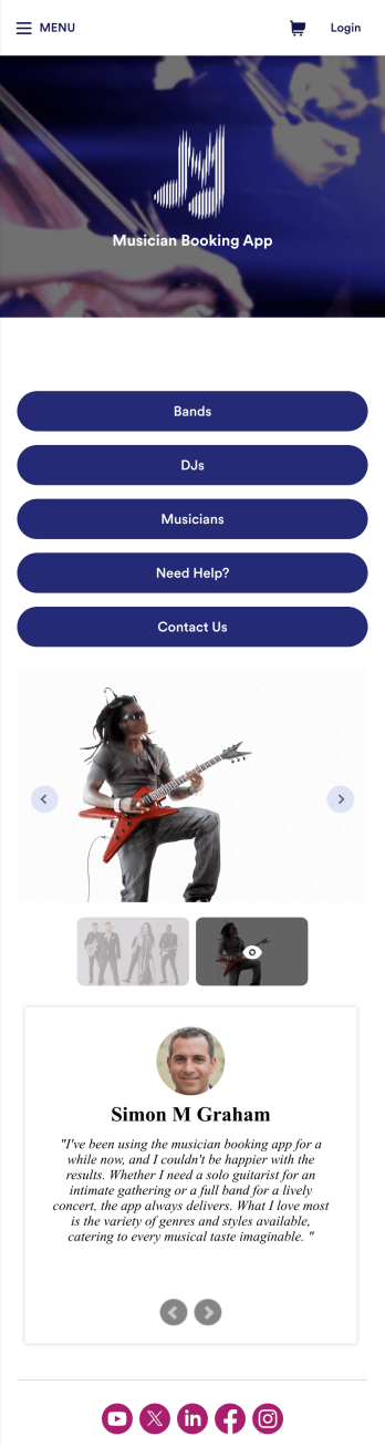 Musician Booking App Template