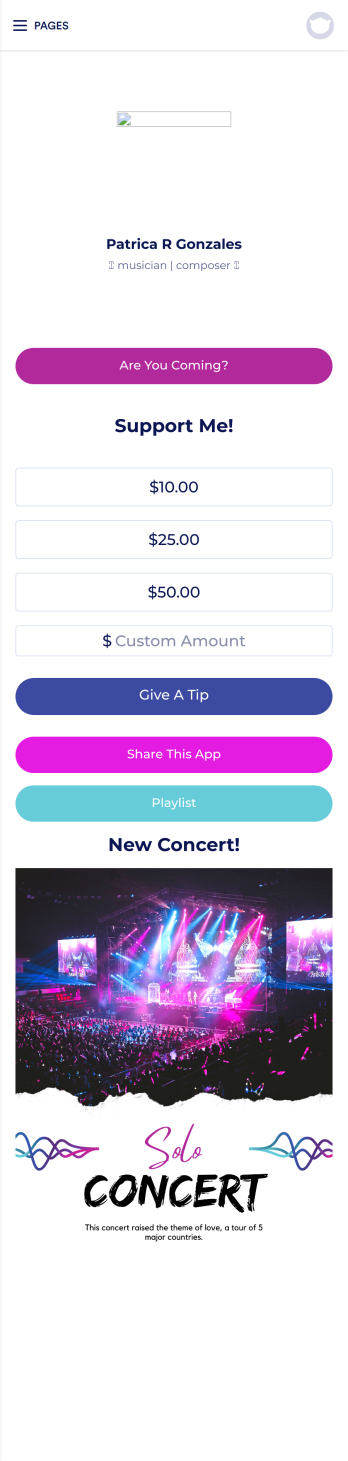 Musicians Tip App Template