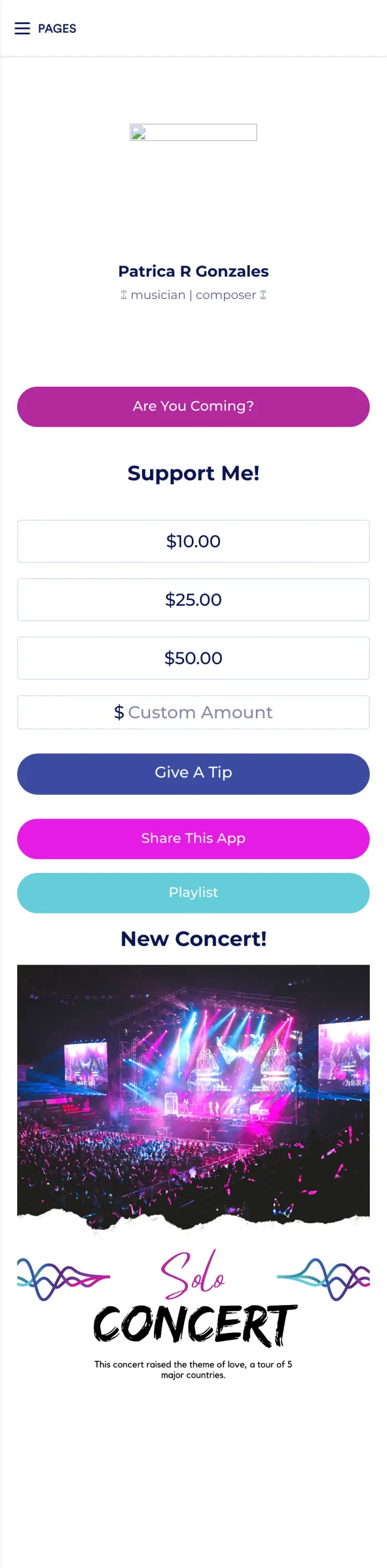 Musicians Tip App