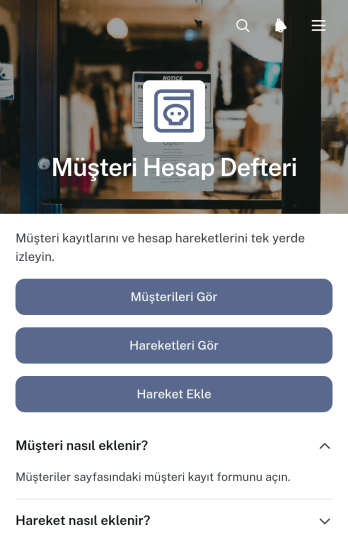 Müşteri Cari Hesap Uygulama Șablonu