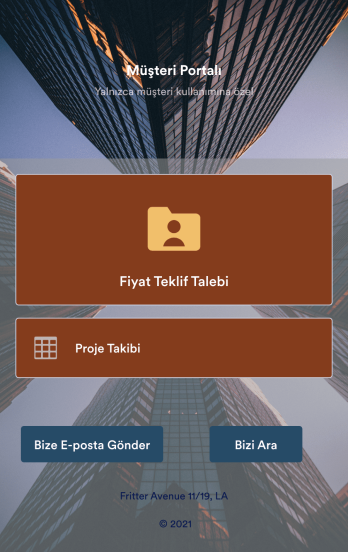 Müşteri Portal Uygulaması Template