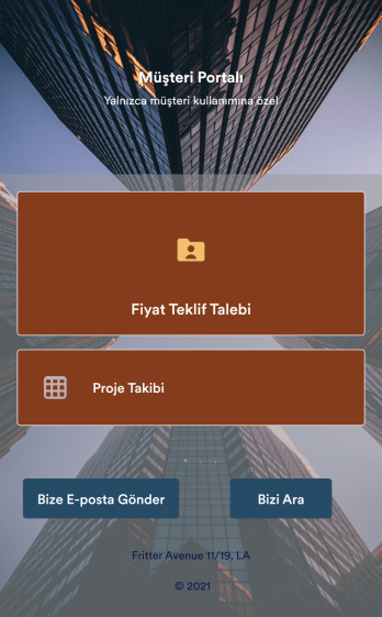 Müşteri Portal Uygulama Șablonu