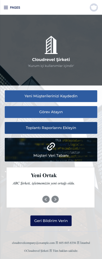 Müşteri Yönetimi Uygulaması Template
