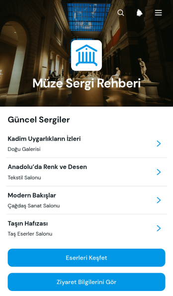 Müze Sergisi Rehberi Uygulama Șablonu