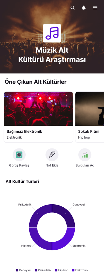 Müzik Alt Kültürü Araştırma Uygulama Șablonu