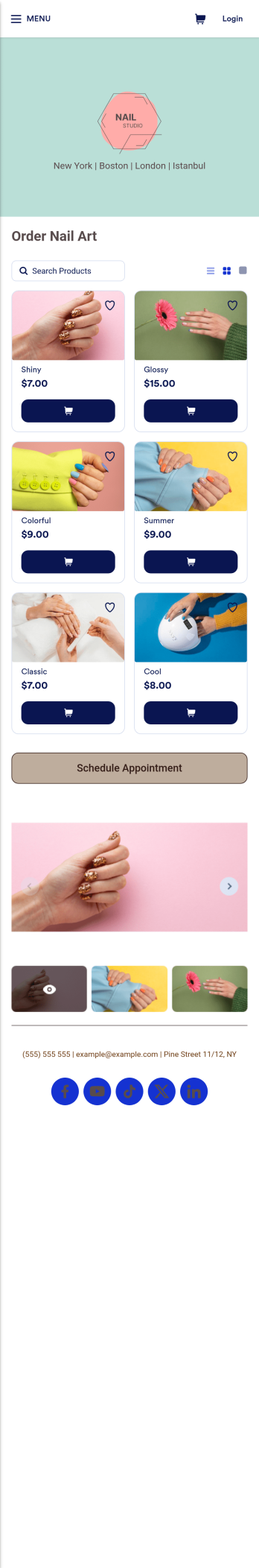 Nail Appointment App Template