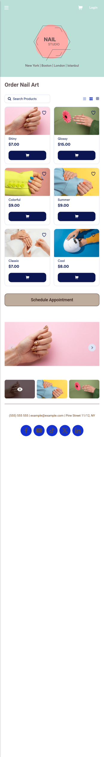 Nail Appointment App Template