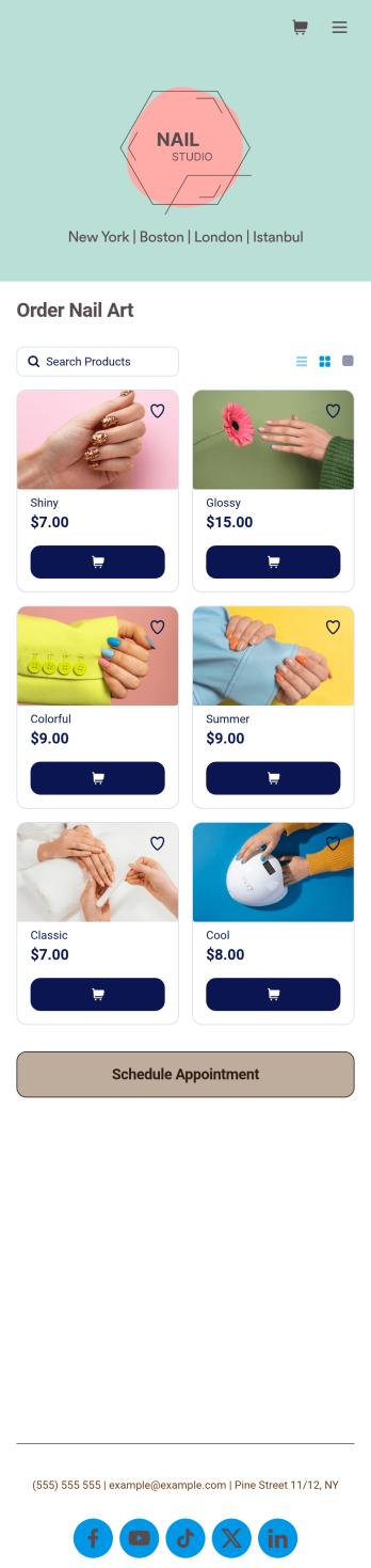 Nail Appointment App Template