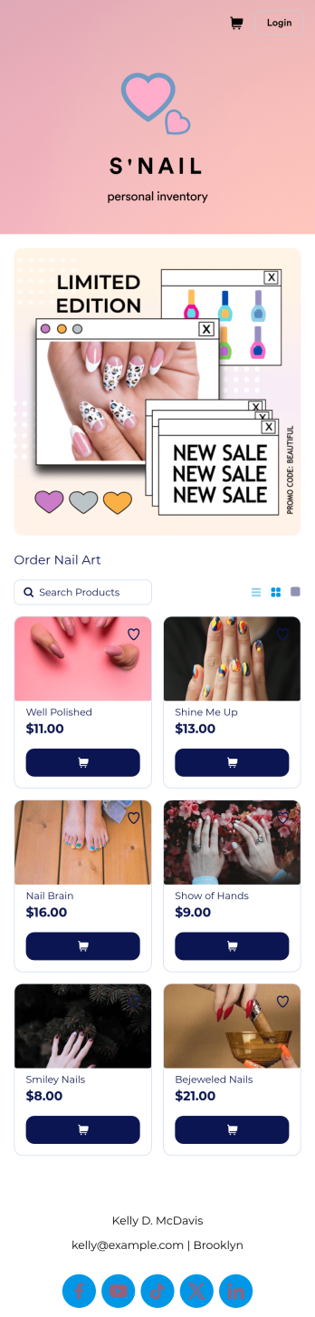 Nail Art Bio Link App Template
