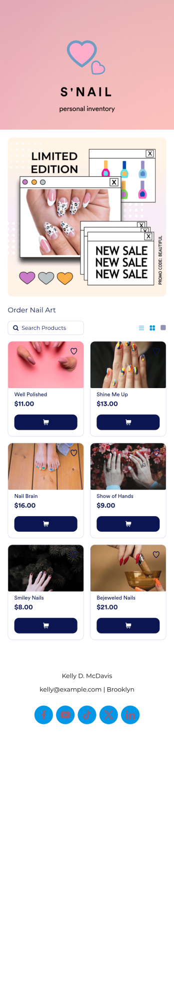 Nail Art Bio Link App Template