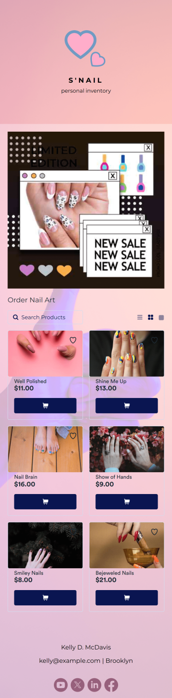 Nail Art Bio Link App Template