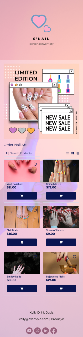Nail Art Bio Link App Template