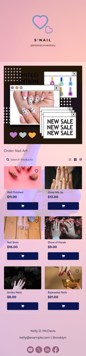 Nail Art Bio Link App Template