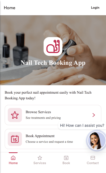 Nail Tech Booking App Template