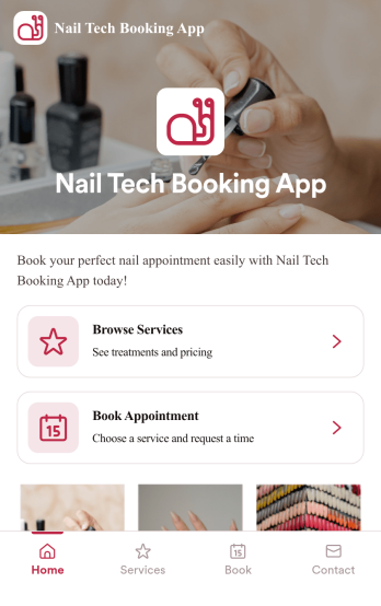 Nail Tech Booking App Template